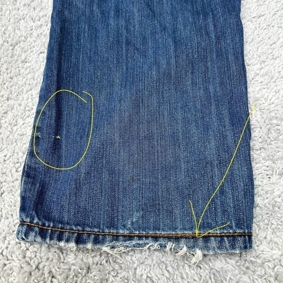 Rocawear Jeans Mens 38 Neon Green Embroidery Regular Wash Relaxed Fit Club Party - Picture 5 of 7